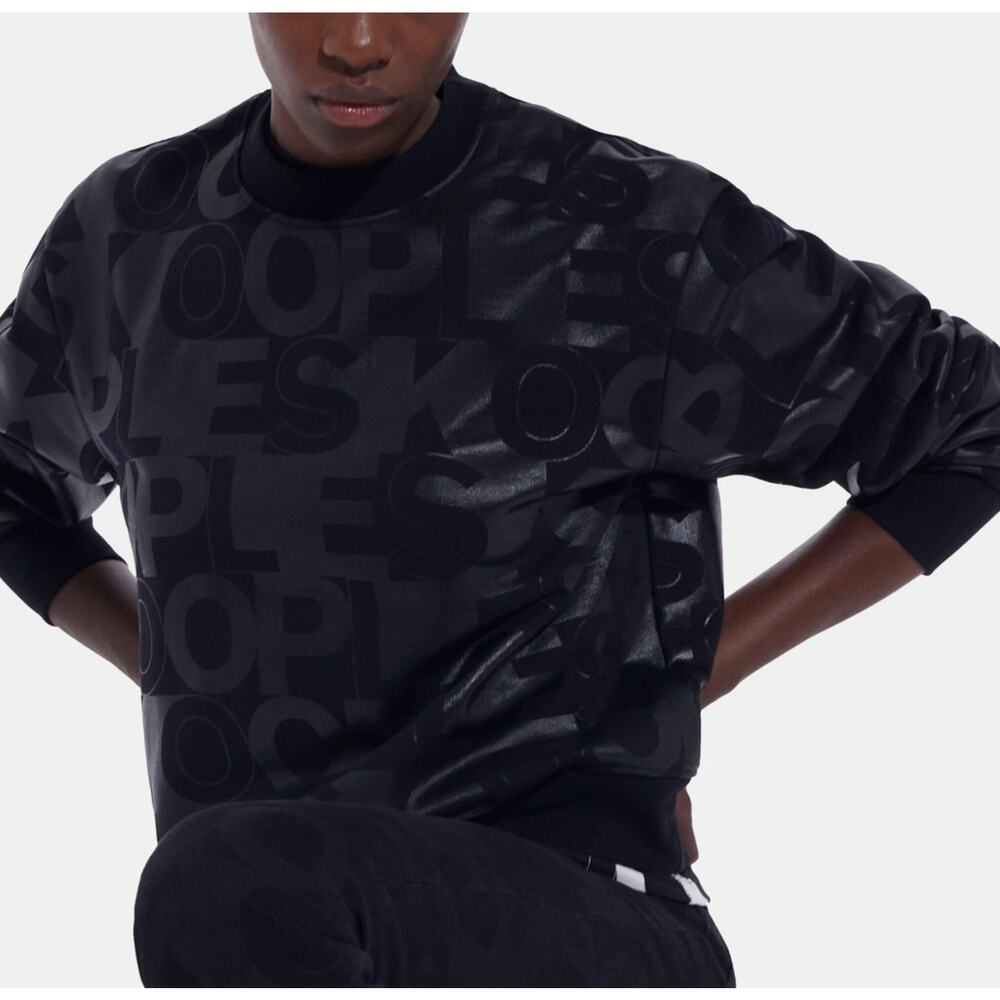 The Kooples Logo Sweatshirt Crew Neck Relaxed Fit, Black - Picture 13 of 13